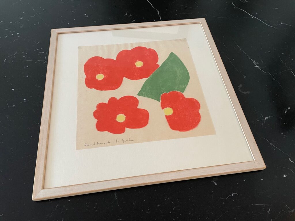 Rote Blumen mit grünem Blatt Gehr Ferdinand