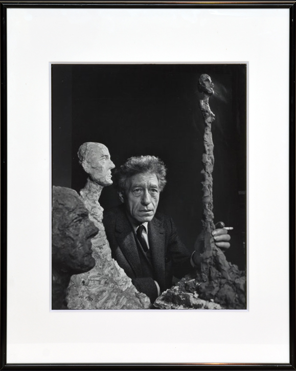 Giacometti mit Skulpturen Karsh Yousuf