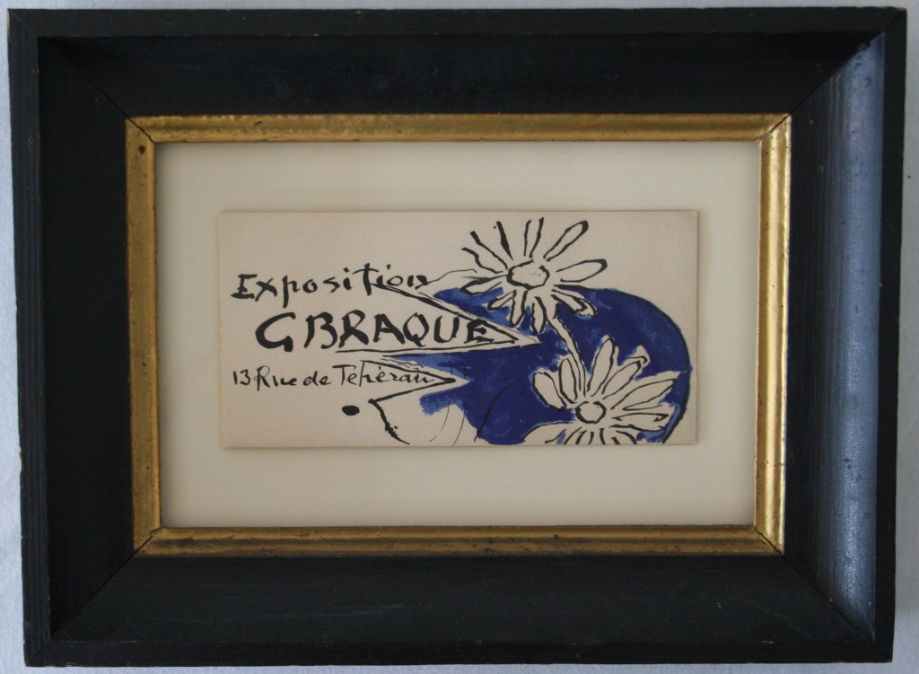 Einladungskarte 1952 Braque Georges