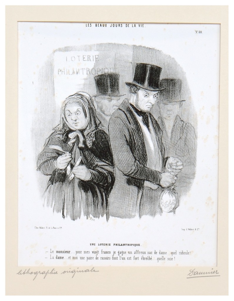 Une loterie pilantropique Daumier Honoré