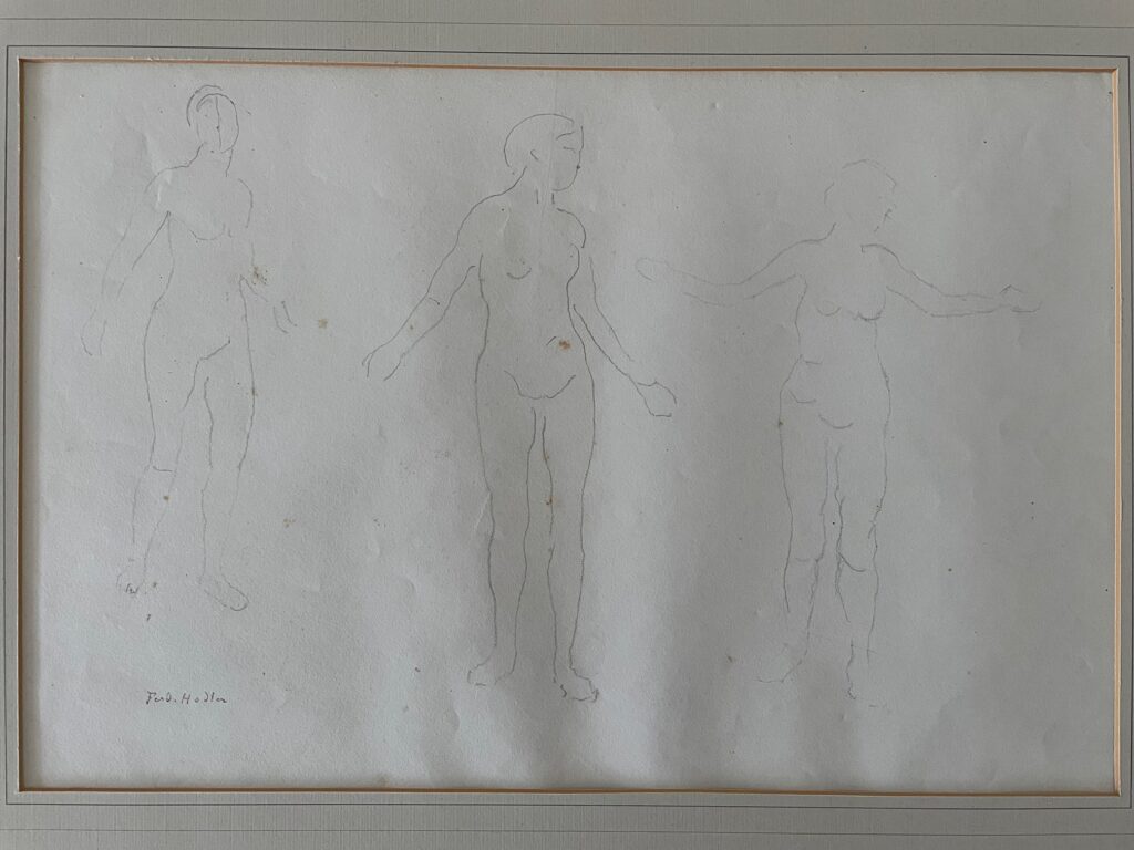Skizzen von drei Damen Hodler Ferdinand