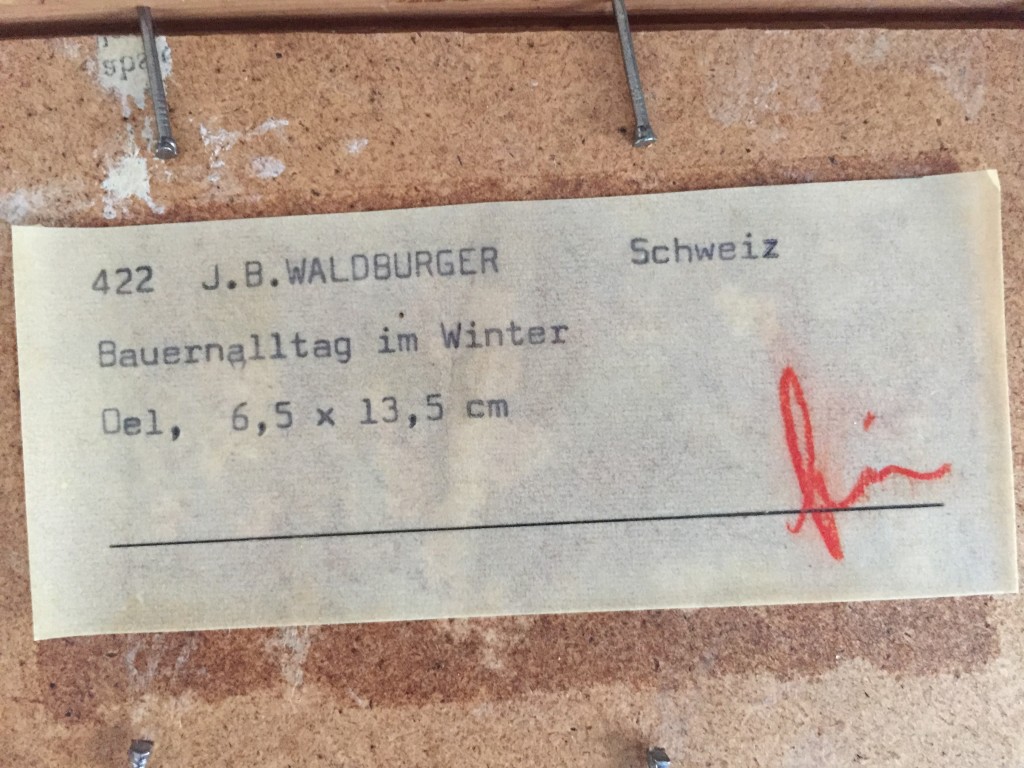 Bauernalltag im Winter Waldburger J. B.