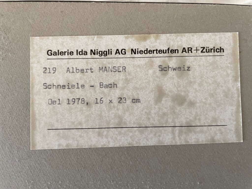 Schneiele - Bach Manser Albert