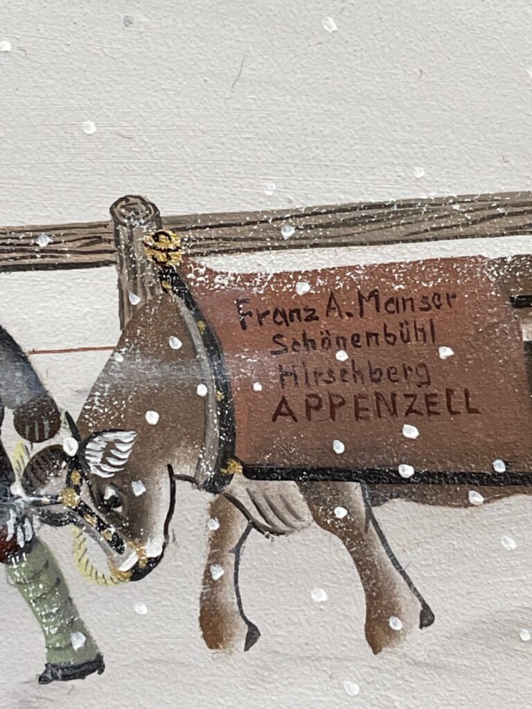 Schneeflocken über Appenzeller Landschaft Manser Albert