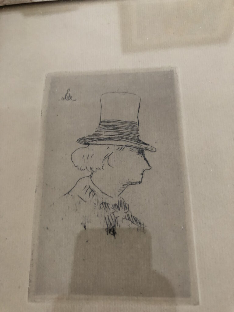 Baudelaire de profil en chapeau Manet Eduard
