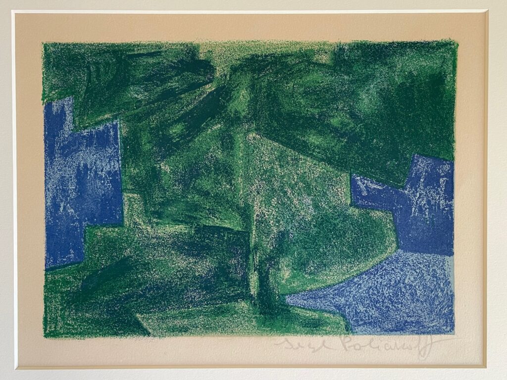 Composition bleu et verte Poliakoff Serge