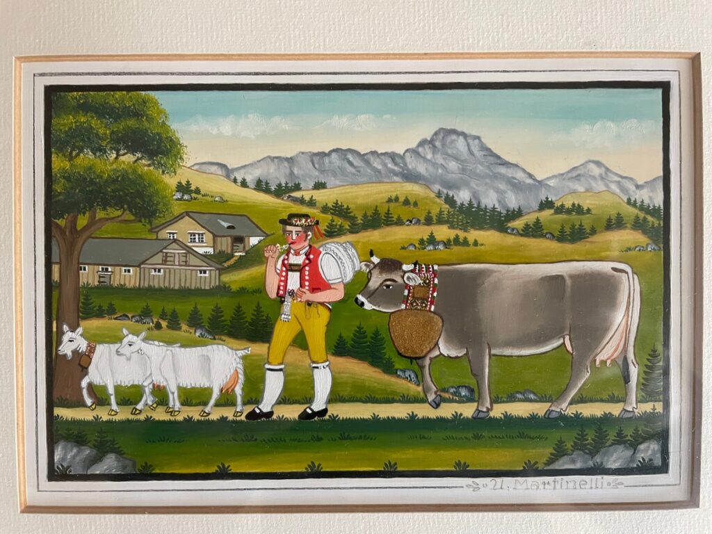 Säntis mit Bauer samt Ziegen und Kuh Martinelli Ulrich