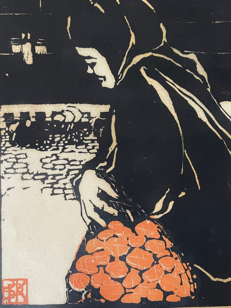 Marktfrau mit Orangen um 1908 Koller-Pinell Broncia