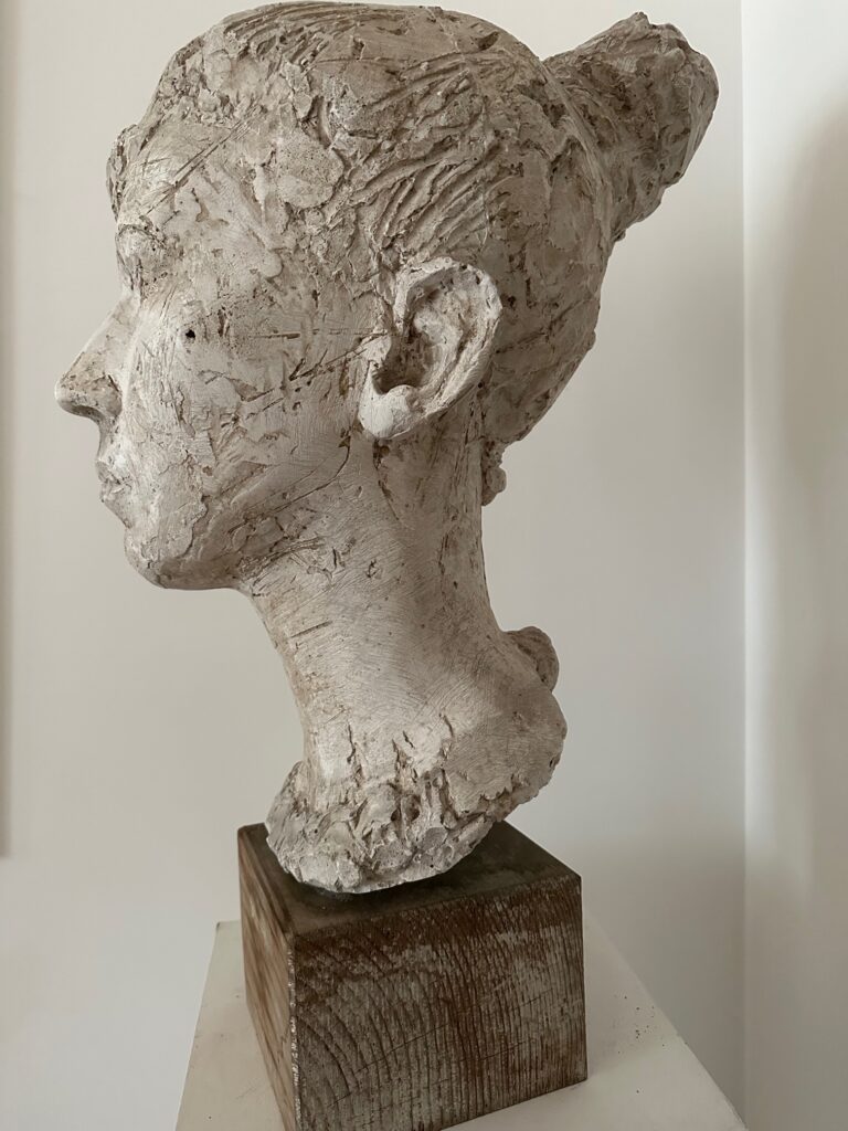 Damenkopf aus Gips Annoni Franco